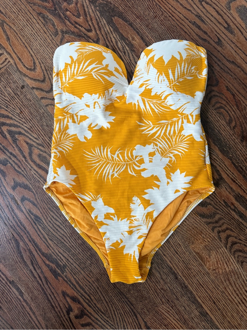 Seafolly Strapless One Piece Swimsuit Mustard yellow size 12 (US 8)